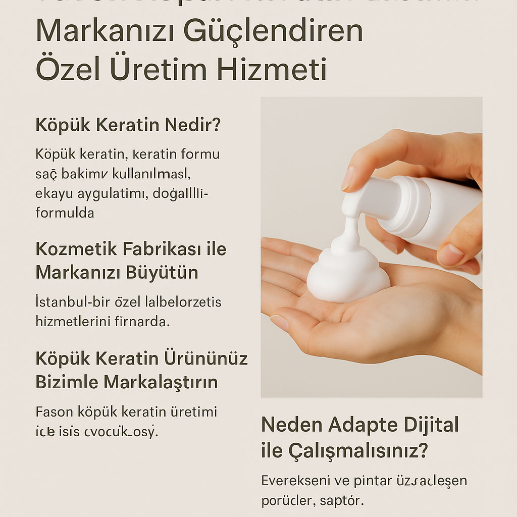 Köpük keratin için fason üretim süreci